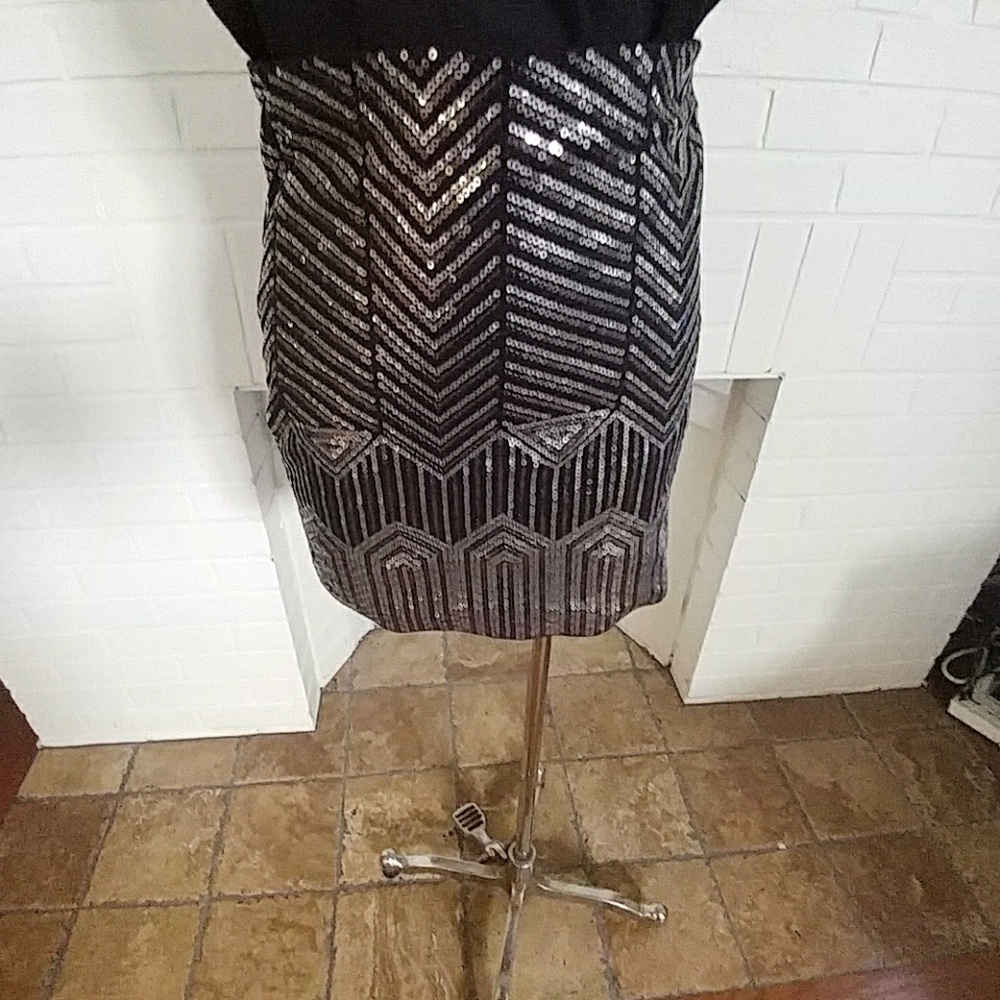 Express Sequin mini skirt